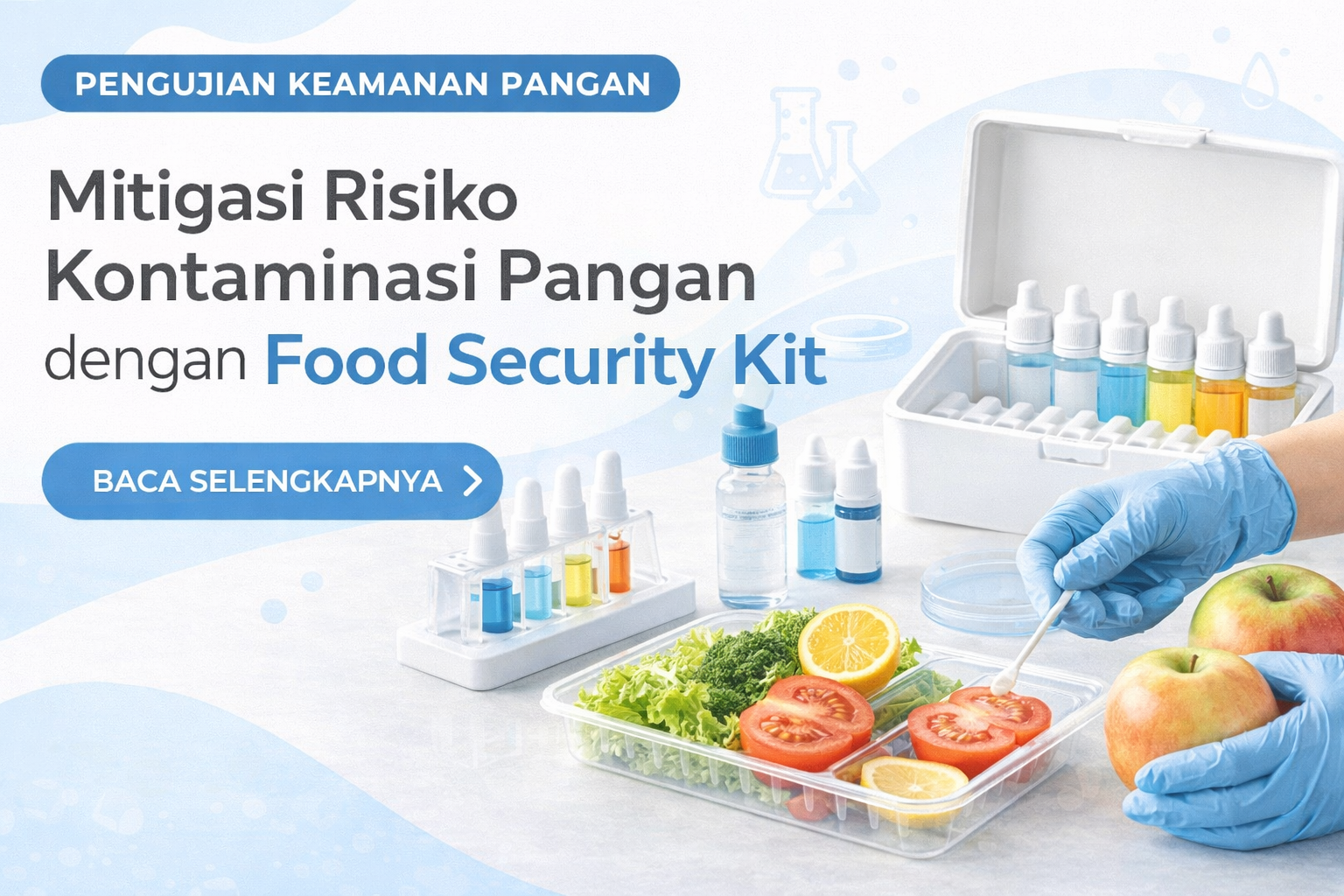 Pengujian keamanan pangan menggunakan Food Security Kit untuk mendeteksi kontaminasi pada makanan