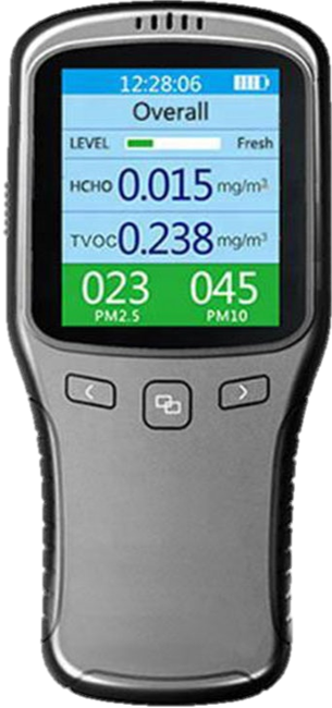 Alat Pendeteksi PM 2.5 10 TVOC HCHO Portable