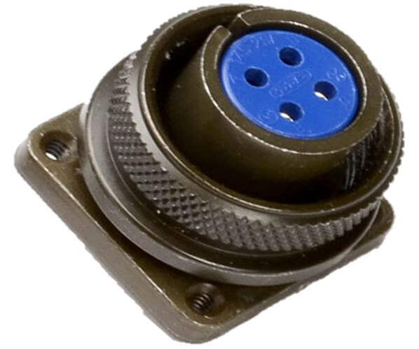 Cabinet Mount Female 4 Pin Amphenol
