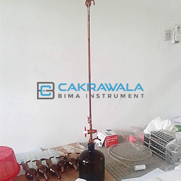 automatic buret amber botol coklat
